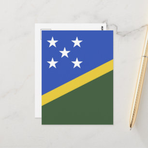 Solomon Islands flag Postcard