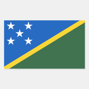 Solomon Islands Flag Rectangular Sticker