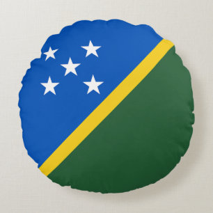 Solomon Islands Flag Round Cushion
