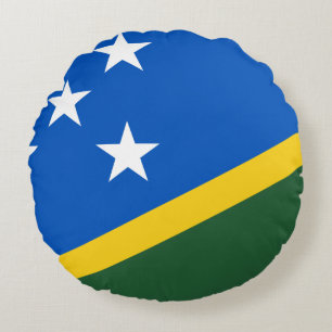 Solomon Islands Flag Round Cushion