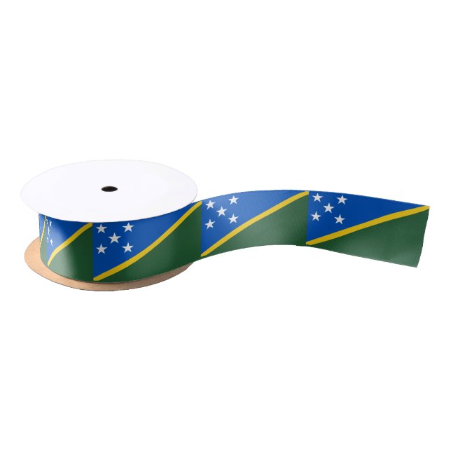Solomon Islands Flag Satin Ribbon (Spool)