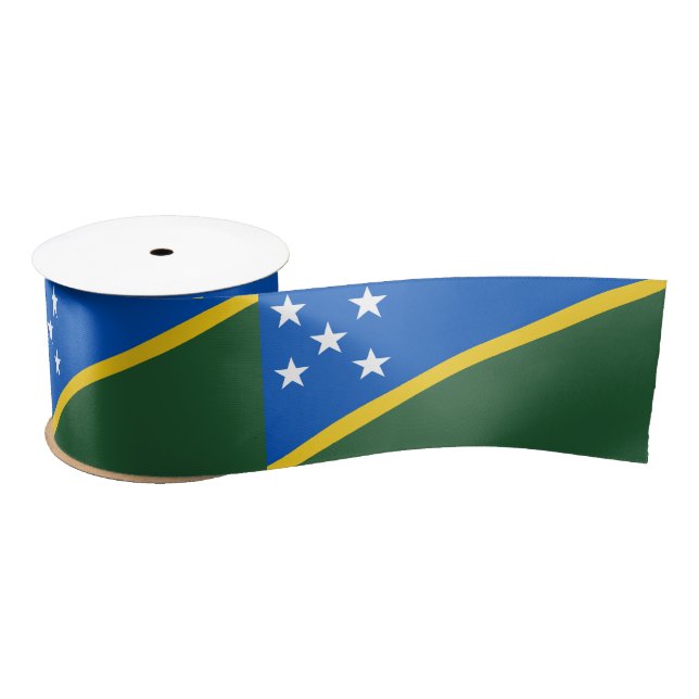 Solomon Islands Flag Satin Ribbon (Spool)