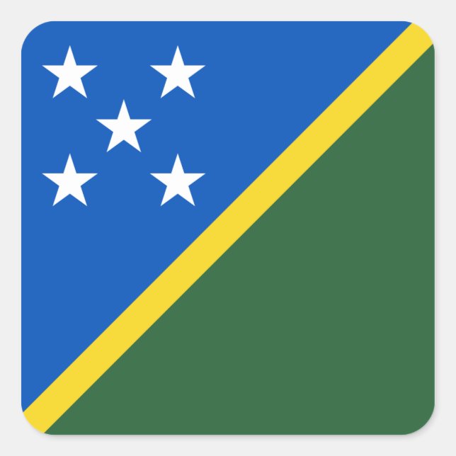 Solomon Islands Flag Sticker (Front)