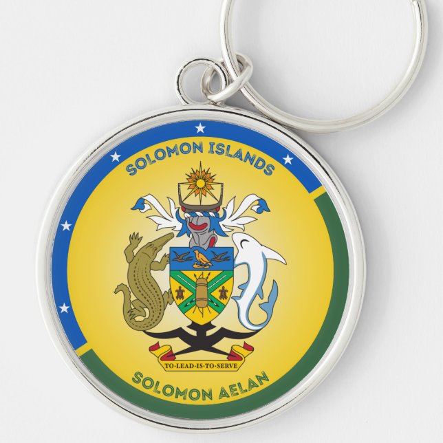 Solomon Islands Heritage Emblem Key Ring (Front)