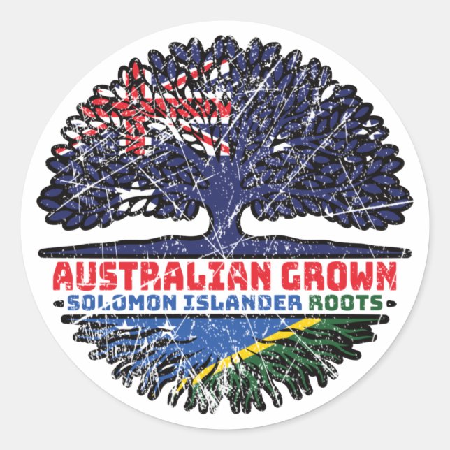 Solomon Islands Islander Australian Australia flag Classic Round Sticker (Front)