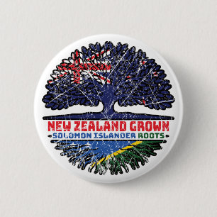 Solomon Islands Islander New Zealander New Zealand 6 Cm Round Badge