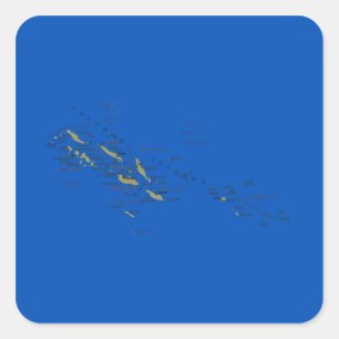 Solomon Islands Map Sticker