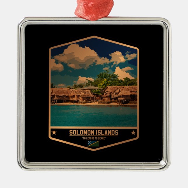 Solomon Islands Metal Ornament (Front)