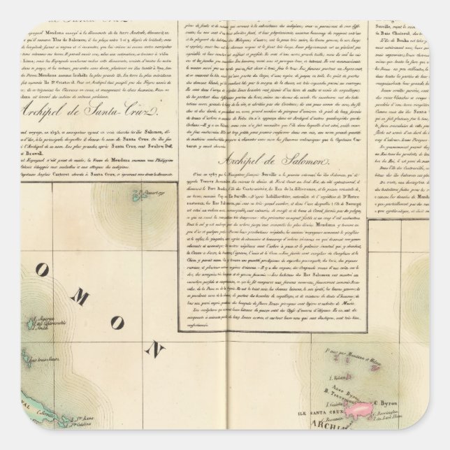 Solomon Islands Oceania no 33 Square Sticker (Front)