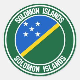 Solomon Islands Round Emblem Classic Round Sticker