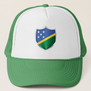 Solomon Islands Silver Shield Flag Trucker Hat