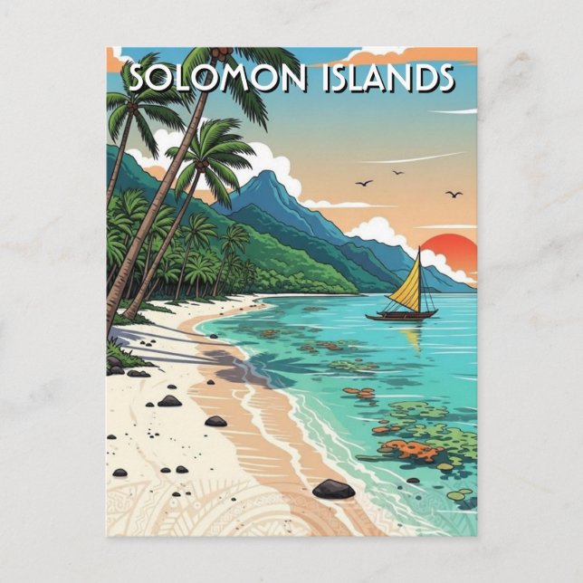 Solomon Islands Travel Postcard (Front)