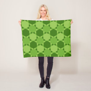 Solomon Seal Star of David Optical Illusion Fleece Blanket