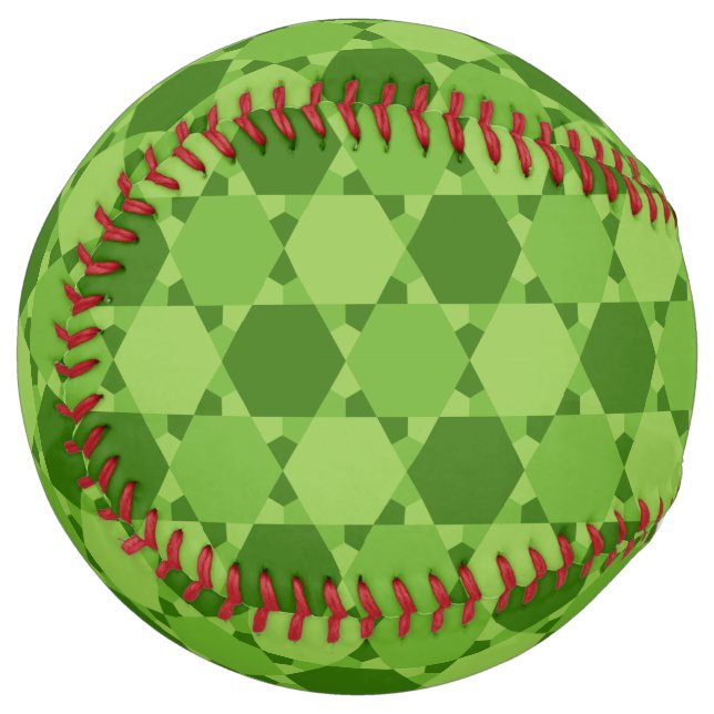 Solomon Seal Star of David Optical Illusion  Softball (Back Right)