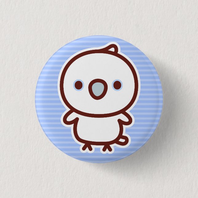 Solomons cockatoo 3 cm round badge (Front)
