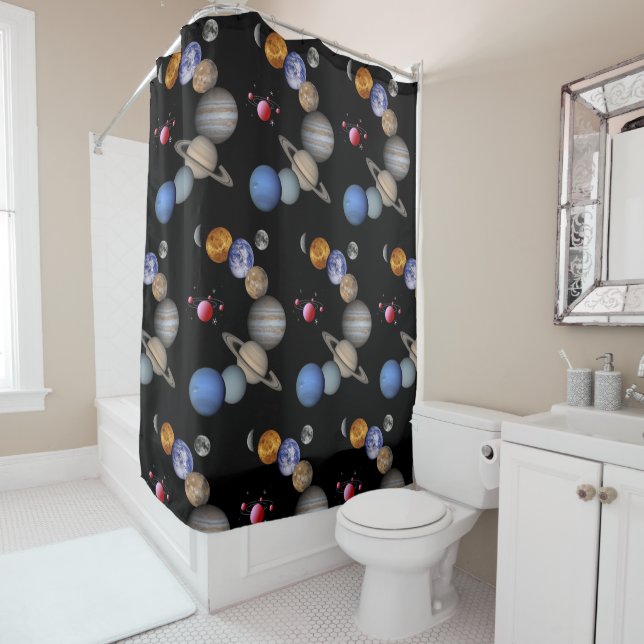 Solor system shower curtain (In Situ)