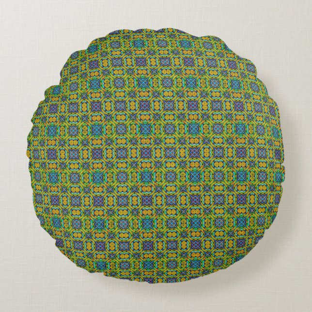Solsidan Grid Round Cushion (Front)