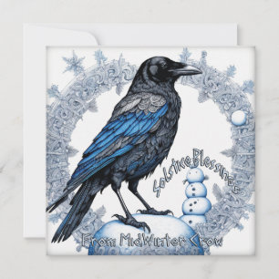 Solstice Blessings, from Midwinter Crow. Holiday Card