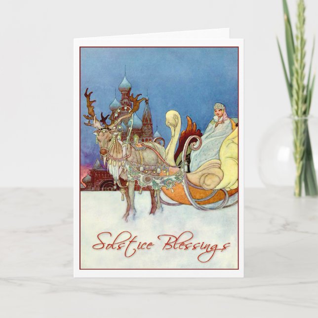 Solstice Blessings Holiday Card (Front)
