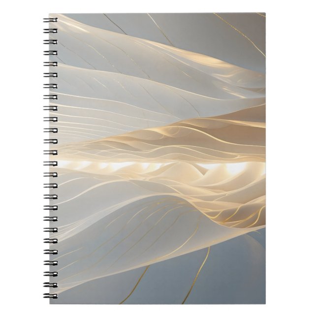 Solstice Echo – Golden Wave Minimalist Journal Not (Front)