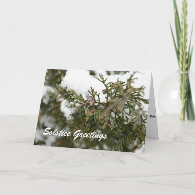 Solstice Greetings - Pagan Holiday Greeting Card (Front)