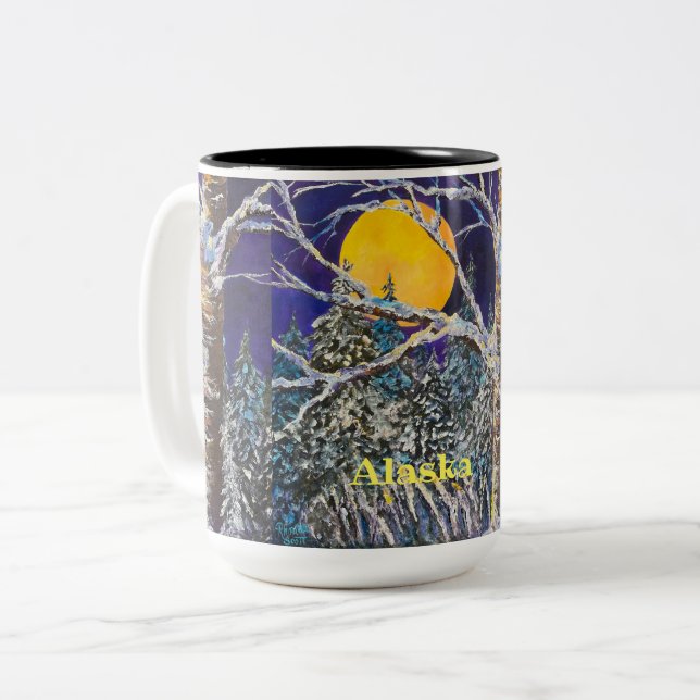 Solstice Moon 15oz ALASKA two-tone coffee mug (Front Left)