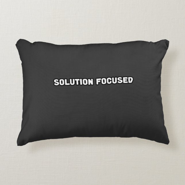 Solution Focused Problem Solver Efficiency Progres Decorative Cushion (Front)