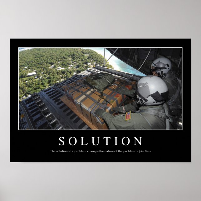 Solution: Inspirational Quote 1 Poster (Front)