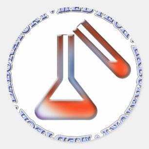 SOLUTION MED TECH - MEDICAL LABORATORY CLASSIC ROUND STICKER