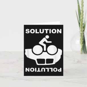 Solution Pollution Bicycle Bike Environmental Prot Card