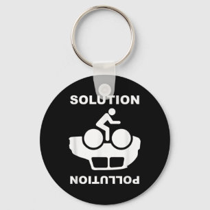 Solution Pollution Bicycle Bike Environmental Prot Key Ring