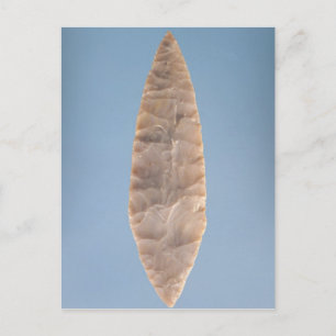 Solutrean 'laurel leaf' blade, found at Volgu, Postcard