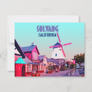 Solvang Danish Downtown California Flat Card