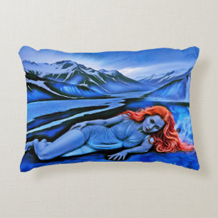 “Sólvátra” - Flame Beneath Ice Decorative Cushion