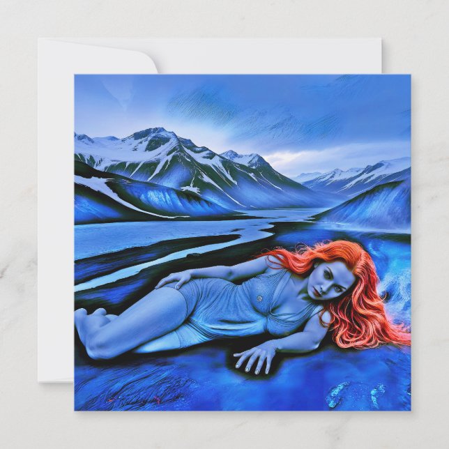 “Sólvátra”  - Flame Beneath Ice Holiday Card (Front)