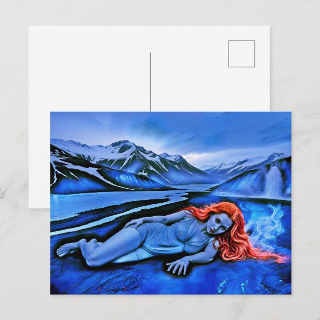 “Sólvátra”  - Flame Beneath Ice Holiday Postcard (Front/Back)