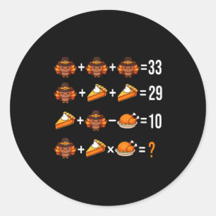 Solve The Problem Funny 67 Meme Brainrot Math Teac Classic Round Sticker