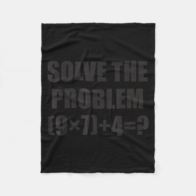Solve The Problem Funny 67 Meme Brainrot Math Teac Fleece Blanket (Front)