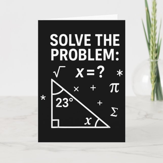 Solve The Problem Funny Math 67 Meme Teacher Stude Card (Front)