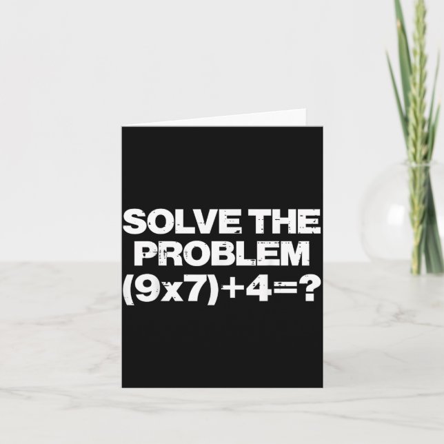 Solve The Problem Math 67 Meme 6 7 Costume Kids Bo Card (Front)
