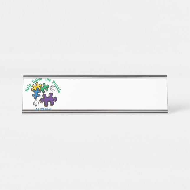Solve the Puzzle Desk Name Plate (Front)