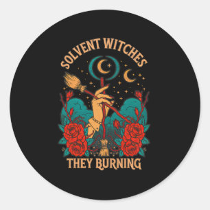 Solvent Witches Burning Sticker 