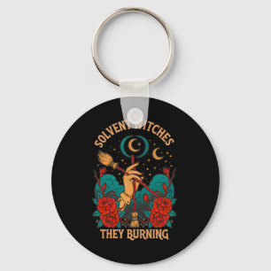 Solvent Witches Burning Sticker  Key Ring