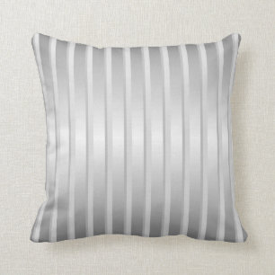 Solver grey stripe throw pillow
