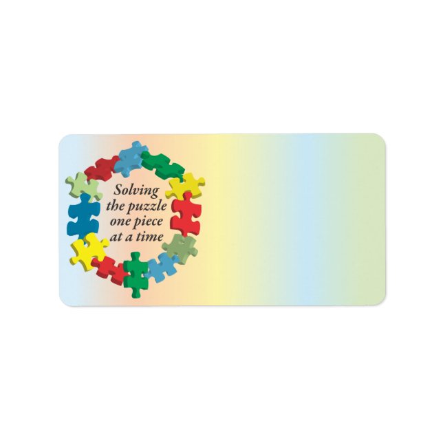Solving the Puzzle...Rainbow Address Labels (Front)