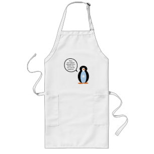 Somali Talking Ms. Penguin Personalized Long Apron