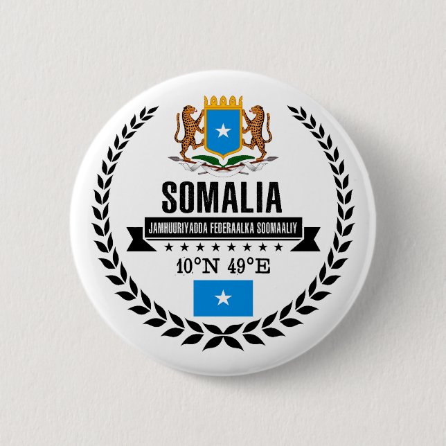 Somalia 6 Cm Round Badge (Front)