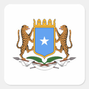 Somalia  Coat of Arms Square Sticker