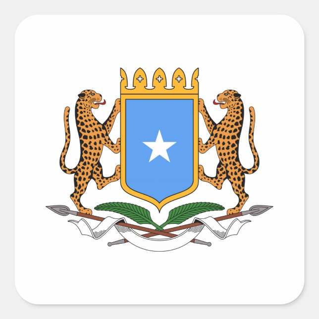 Somalia  Coat of Arms Square Sticker (Front)
