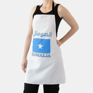Somalia Flag الصومال Arabic & English WordArt Apron